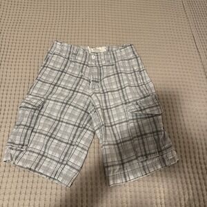 Urban Pipeline Plaid Cargo Shorts Men's 29 Grey White‎ Checkered Utility Cotton